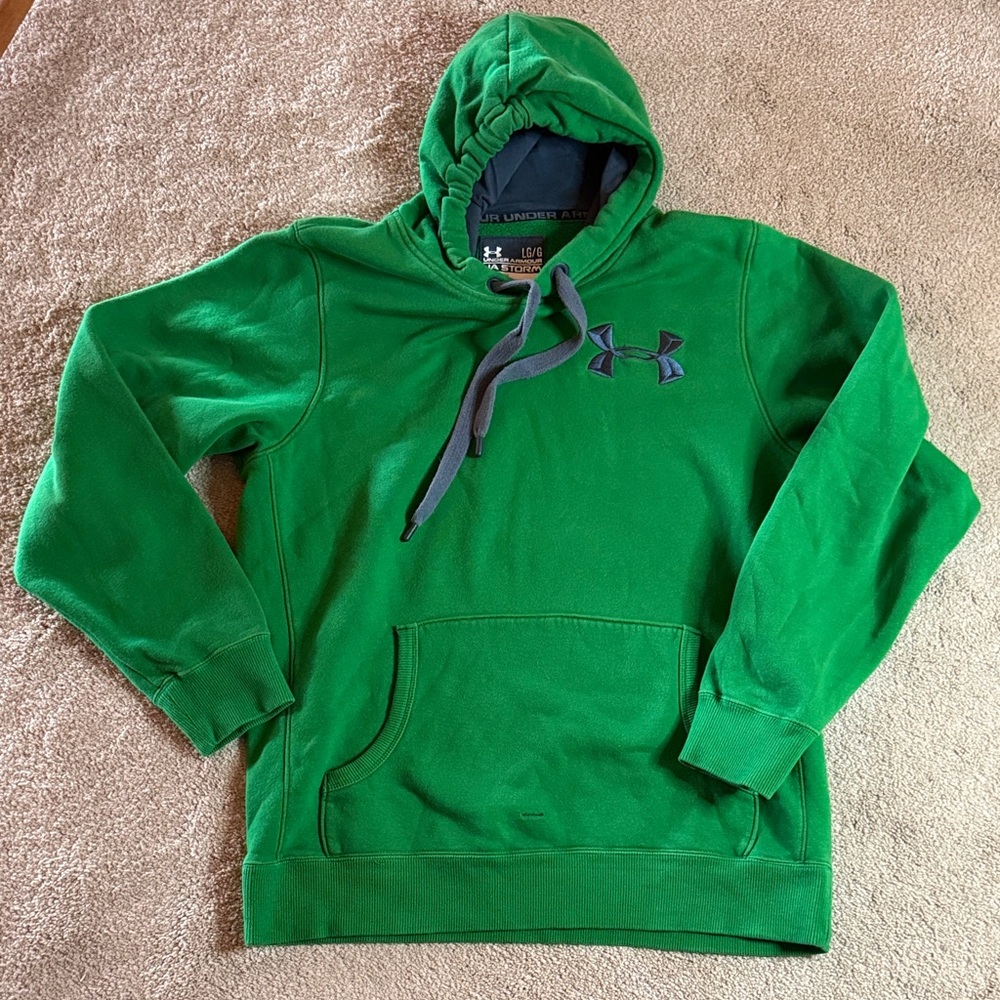Under Armour Vibrant Green Men's Hoodie Size Large